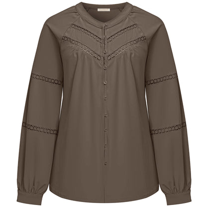 Triple Nine - Travel Blouse Grace Taupe - 1105 - Peet kleding