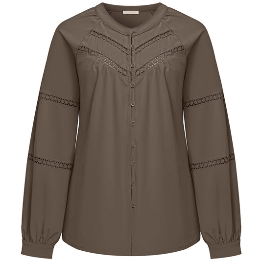 Triple Nine - Travel Blouse Grace Taupe - 1105 - Peet kleding