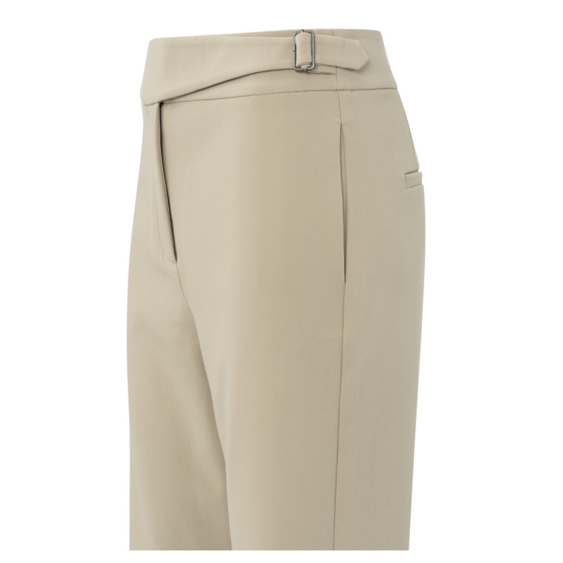 Yaya Broek High Waist Beige - Peet kleding