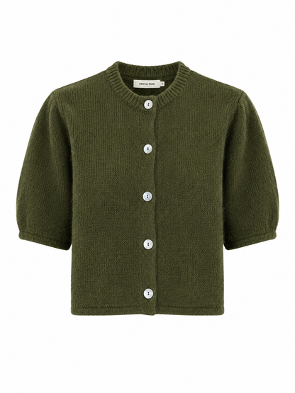 Triple Nine - Alpaca Vest Charlie Donkergroen - Peet kleding