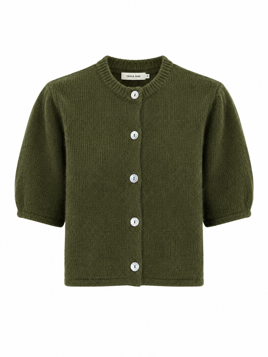 Triple Nine - Alpaca Vest Charlie Donkergroen - Peet kleding