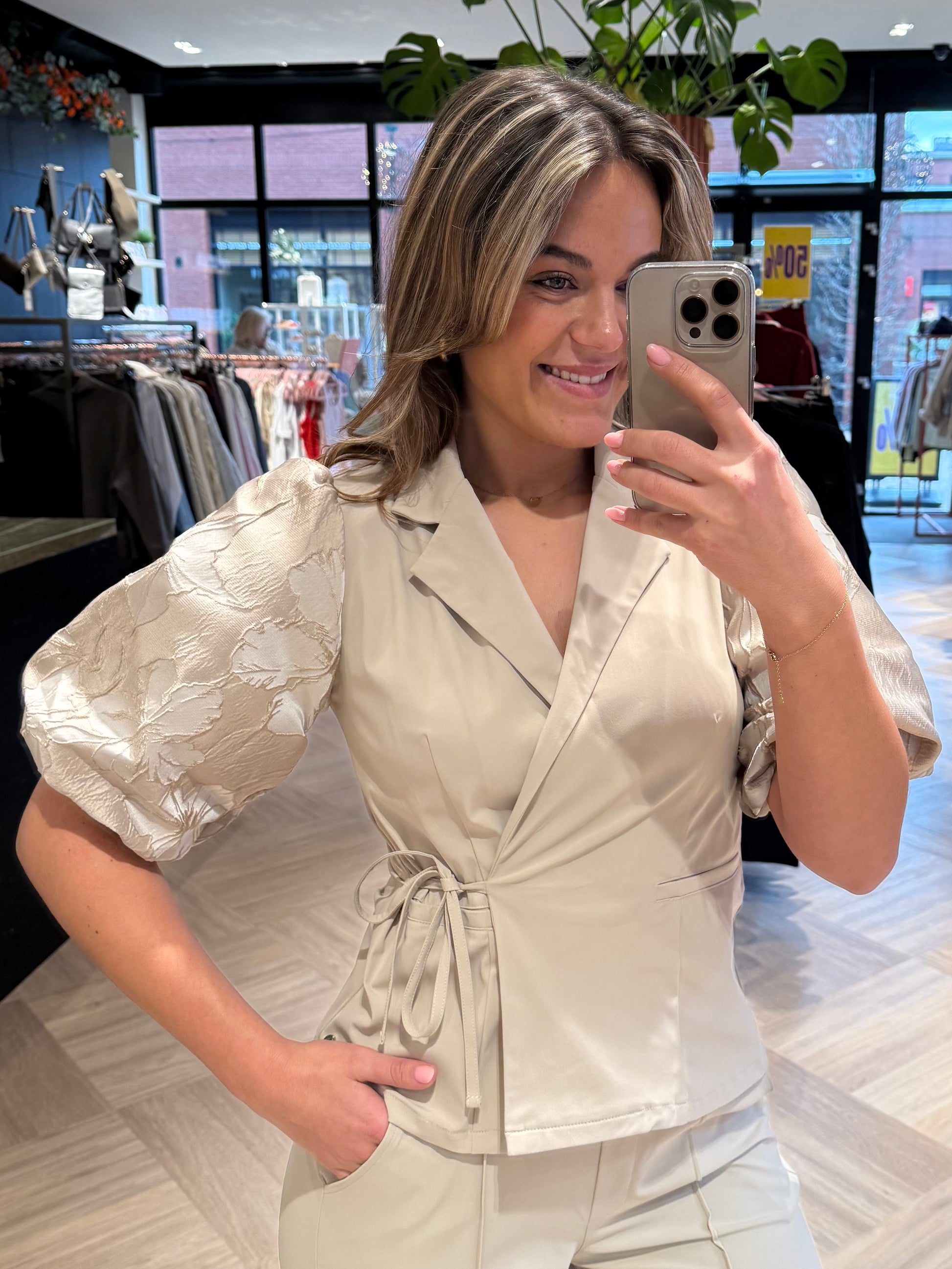 Triple Nine - Travel Blazer Léa Beige - 3910 - Peet kleding