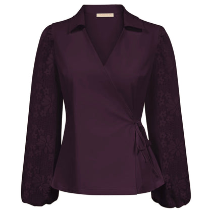 Triple Nine - Travel Top Mylene Aubergine - 6925 - Peet kleding
