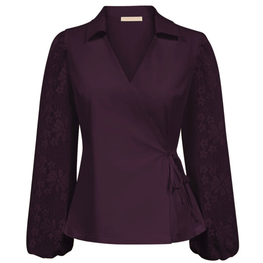 Triple Nine - Travel Top Mylene Aubergine - 6925 - Peet kleding