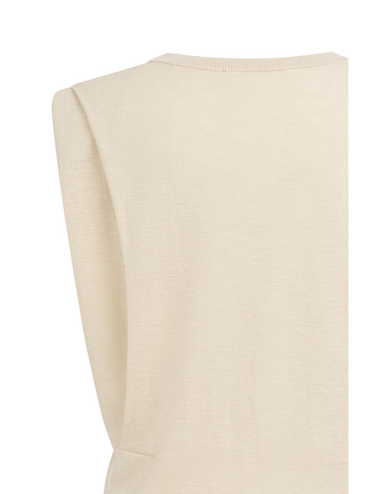 Yaya Vest Zonder Mouw Creme - Peet kleding