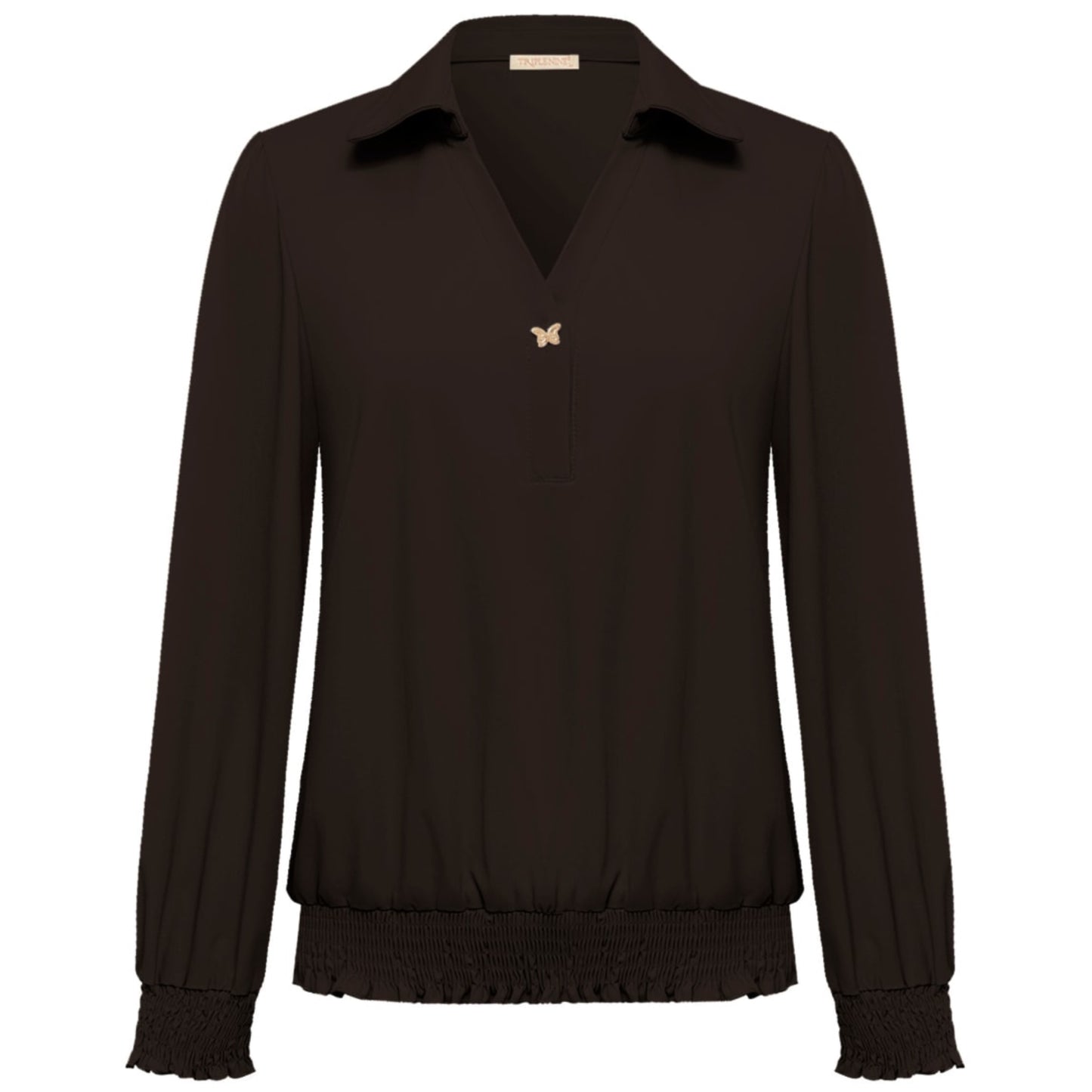 Triple Nine - Travel Top Bobby Donkerbruin - 6936 - Peet kleding