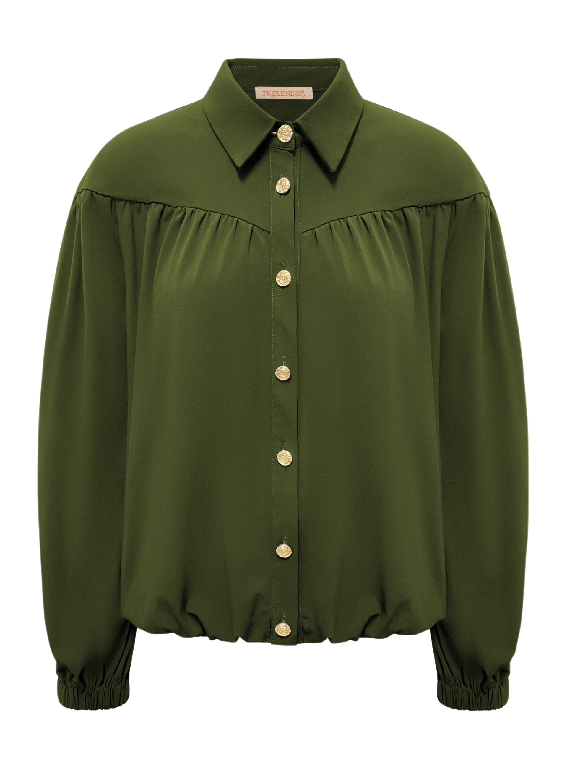 Triple Nine - Travel Blouse Sasha Olijfgroen - 5951 - Peet kleding