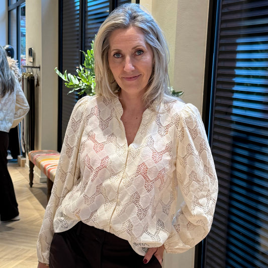 Ichi Blouse Junela Offwhite