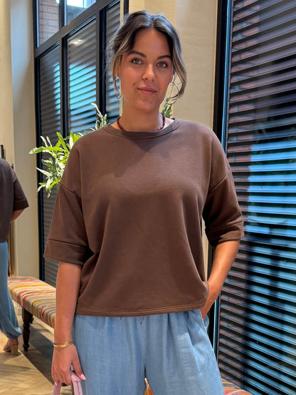 Azzurro Sweater Mia Bruin - Peet kleding