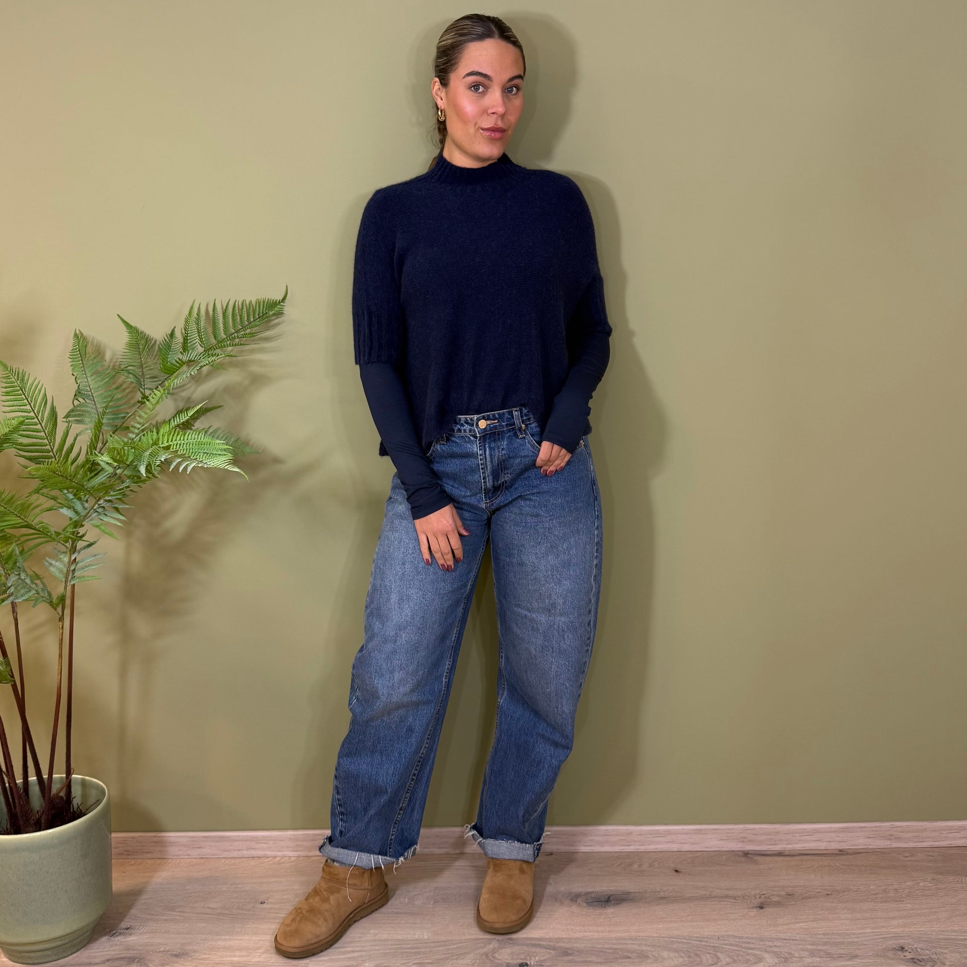 Triple Nine - Top Ruby Alpaca Navy - Peet kleding