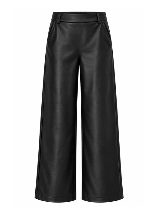 Broek Sarah Leather Zwart - Peet kleding