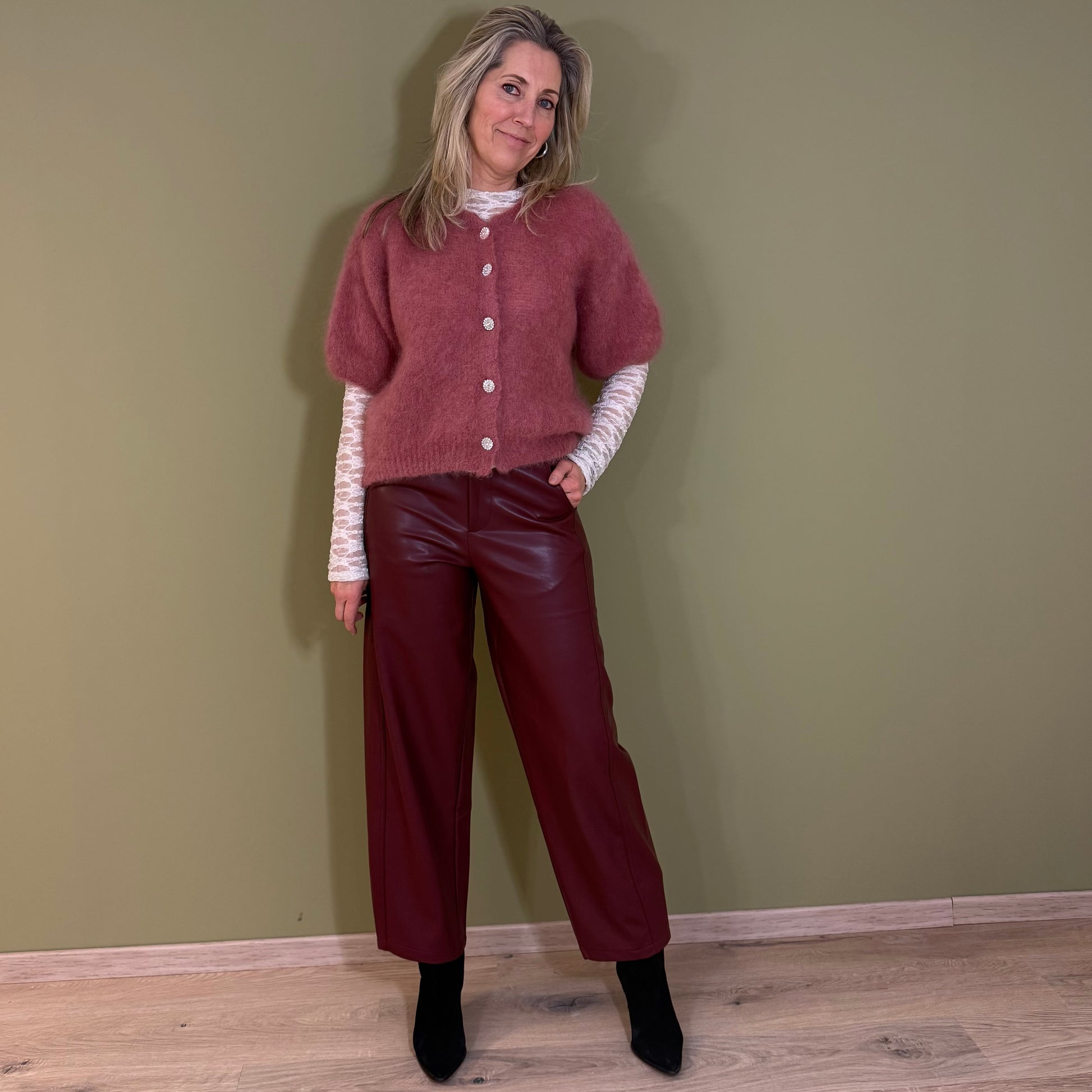 Mohair Vest Jip Rose - Peet kleding