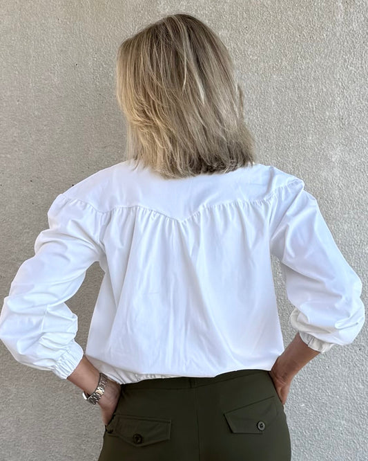 Triple Nine - Travel Blouse Sasha Wit - 5951 - Peet kleding