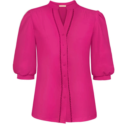 Triple Nine - Travel Blouse Charlie Fuchsia - 5912 - Peet kleding