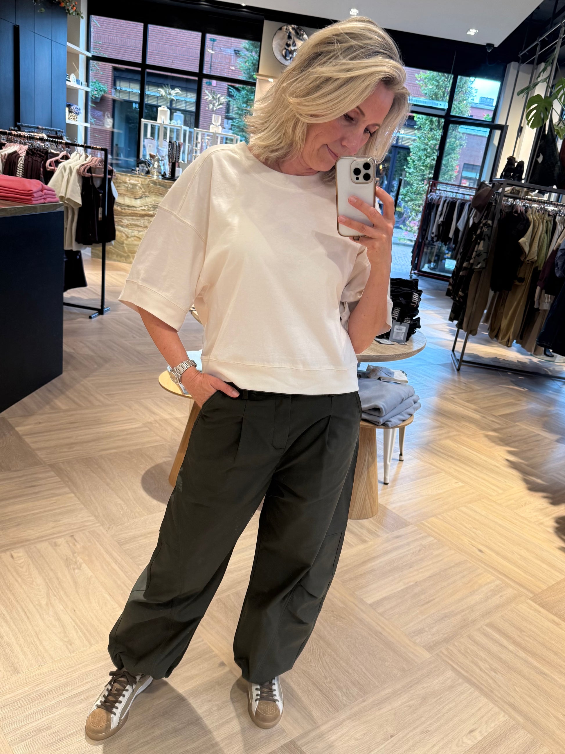 With Black Track Pant Nightgreen - Peet kleding