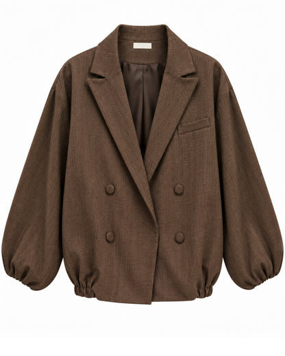 Blazer Fanny Bruin Mêlee - Peet kleding