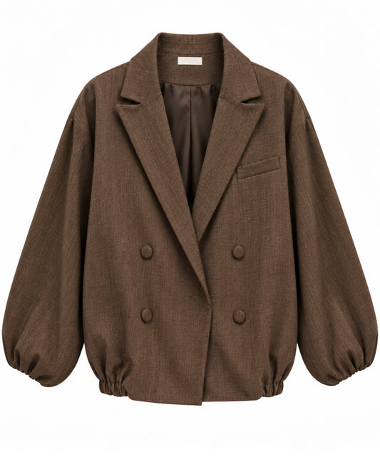 Blazer Fanny Bruin Mêlee - Peet kleding