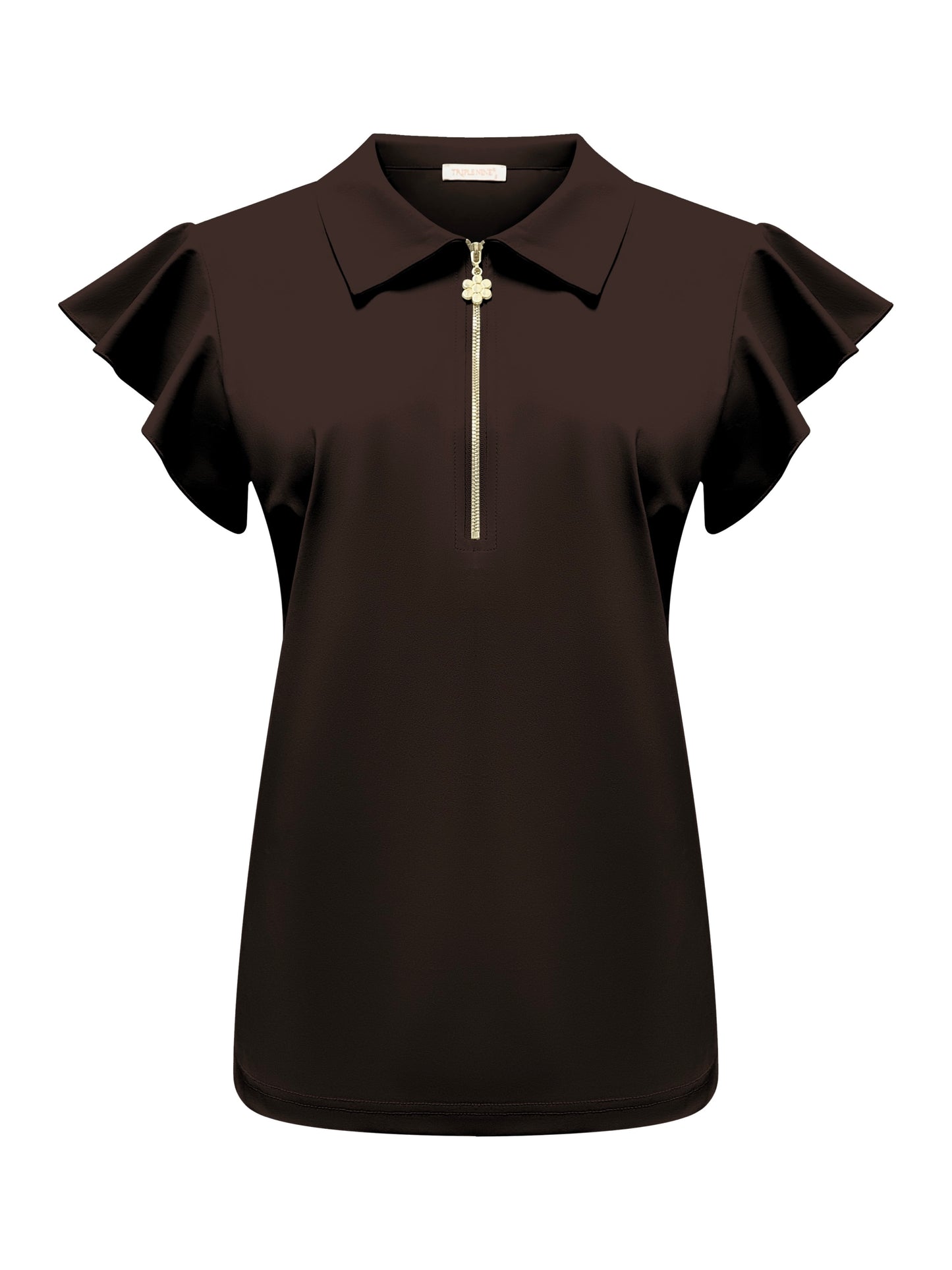 Triple Nine Travel Top Fia Donkerbruin - 6937 - Peet kleding