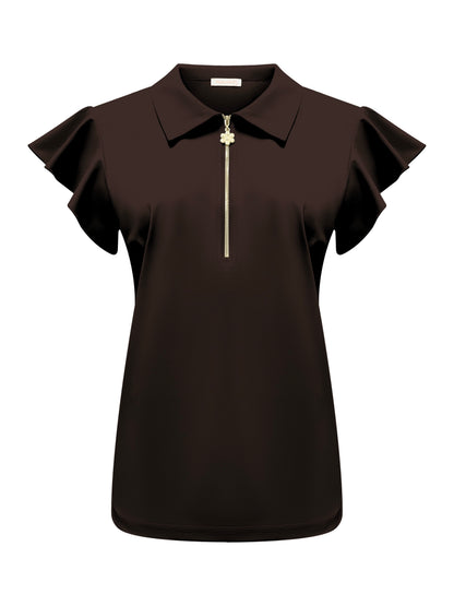 Triple Nine Travel Top Fia Donkerbruin - 6937 - Peet kleding