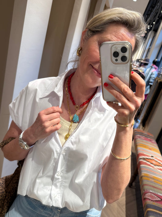 Ambika Blouse Boxy Wit - Peet kleding