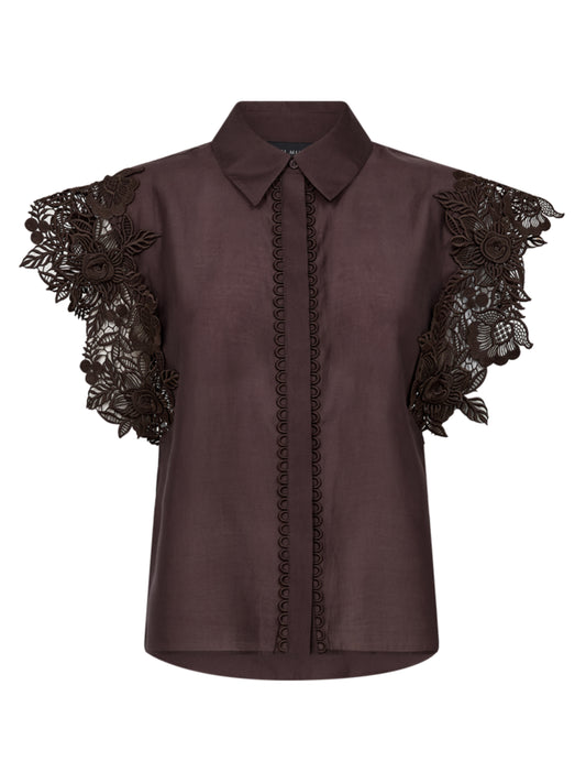 Copenhage Muse Blouse Molly Bruin - Peet kleding