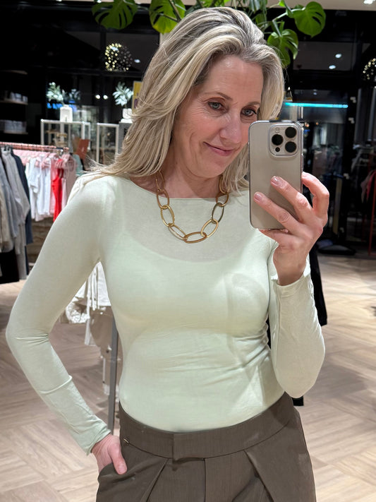 Top Basic Jess Pistache - Peet kleding