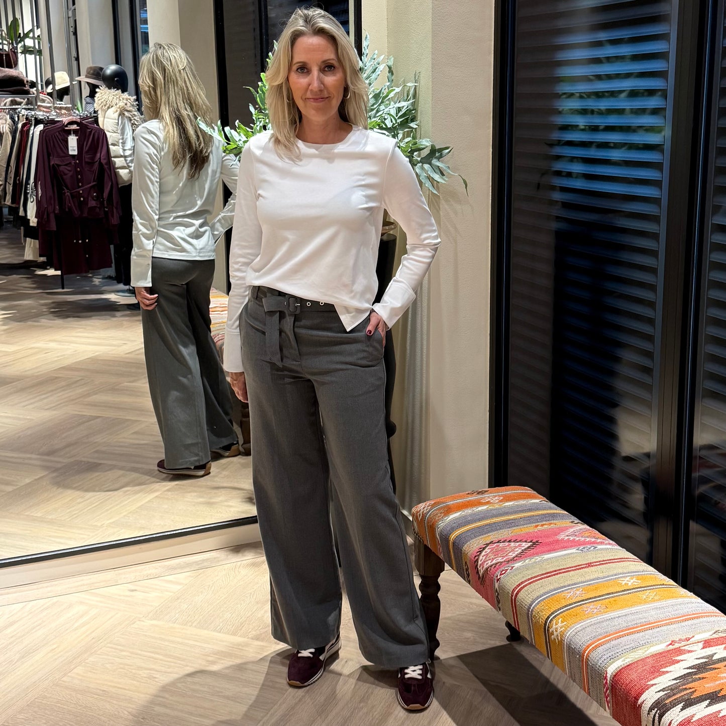 Yaya T-Shirt Lange Mouw Wit - Peet kleding