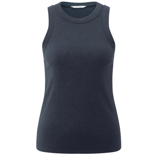 Yaya Singlet Rib Blauw - Peet kleding