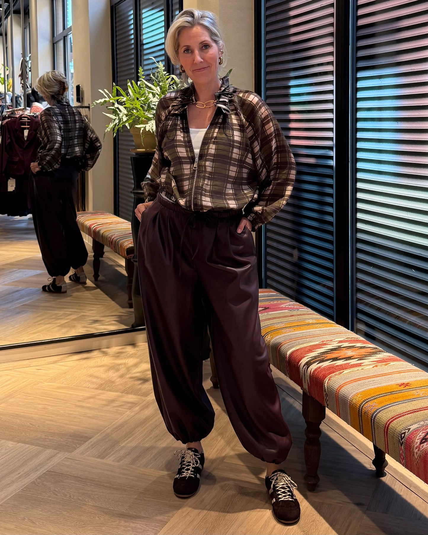 Blouson Ruit Olijf