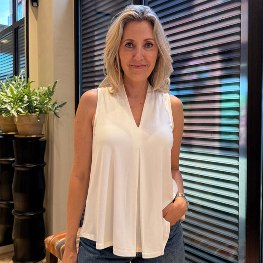 Top V-Hals Leny Wit - Peet kleding