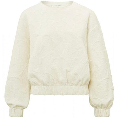 Yaya Structuur Sweater Offwhite - Peet kleding