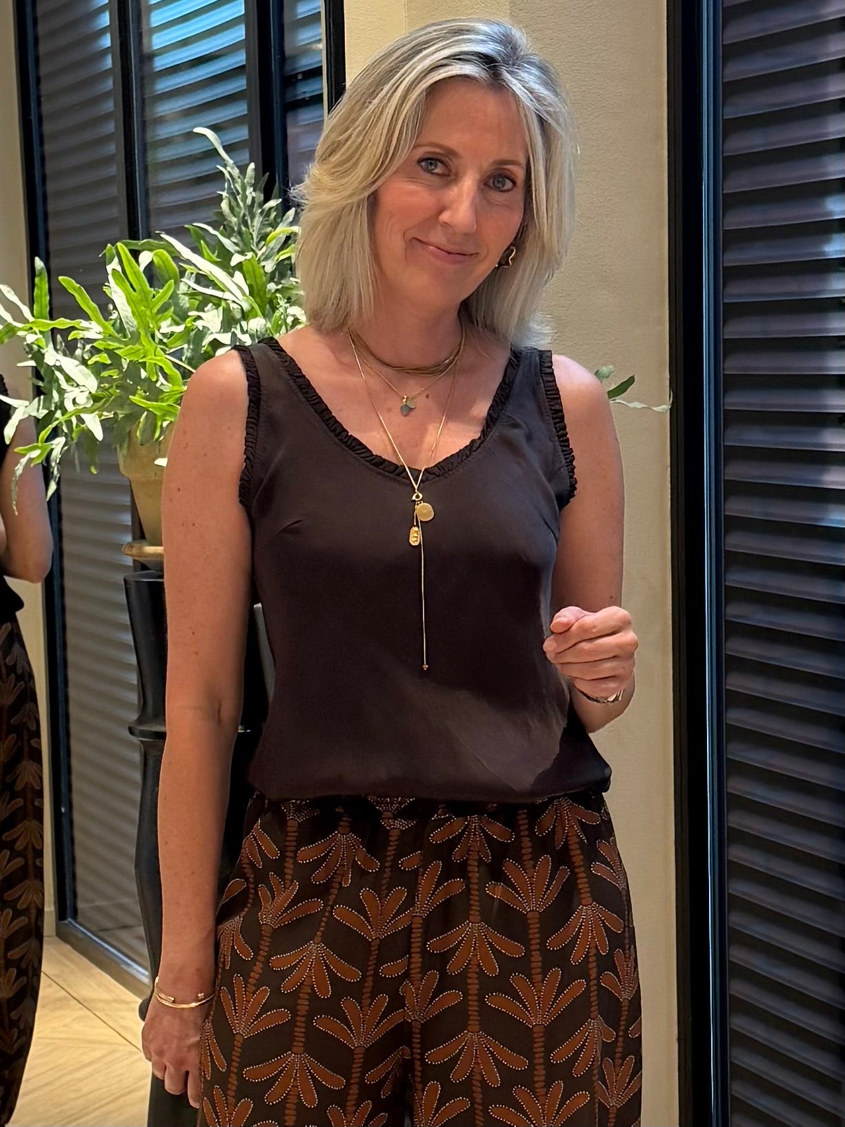 Top Anne Silk Bruin
