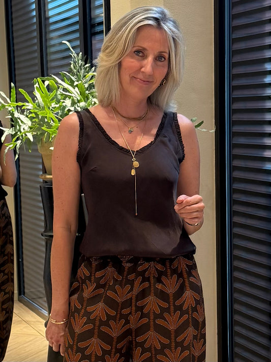 Top Anne Silk Bruin