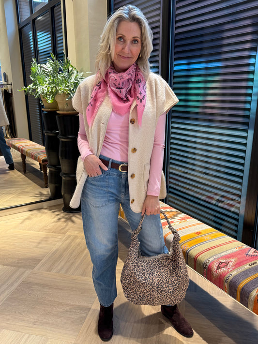 Azzurro Oversized Gilet Zand - Peet kleding