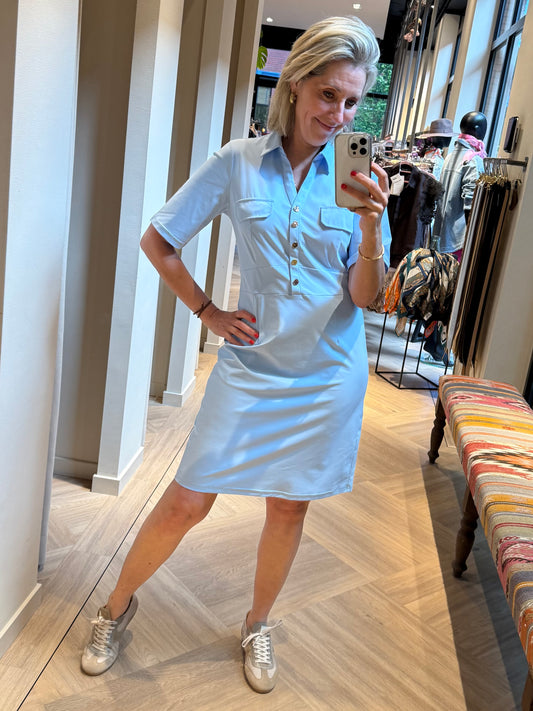 Triple Nine Travel Jurk Valerie Lichtblauw - 51827