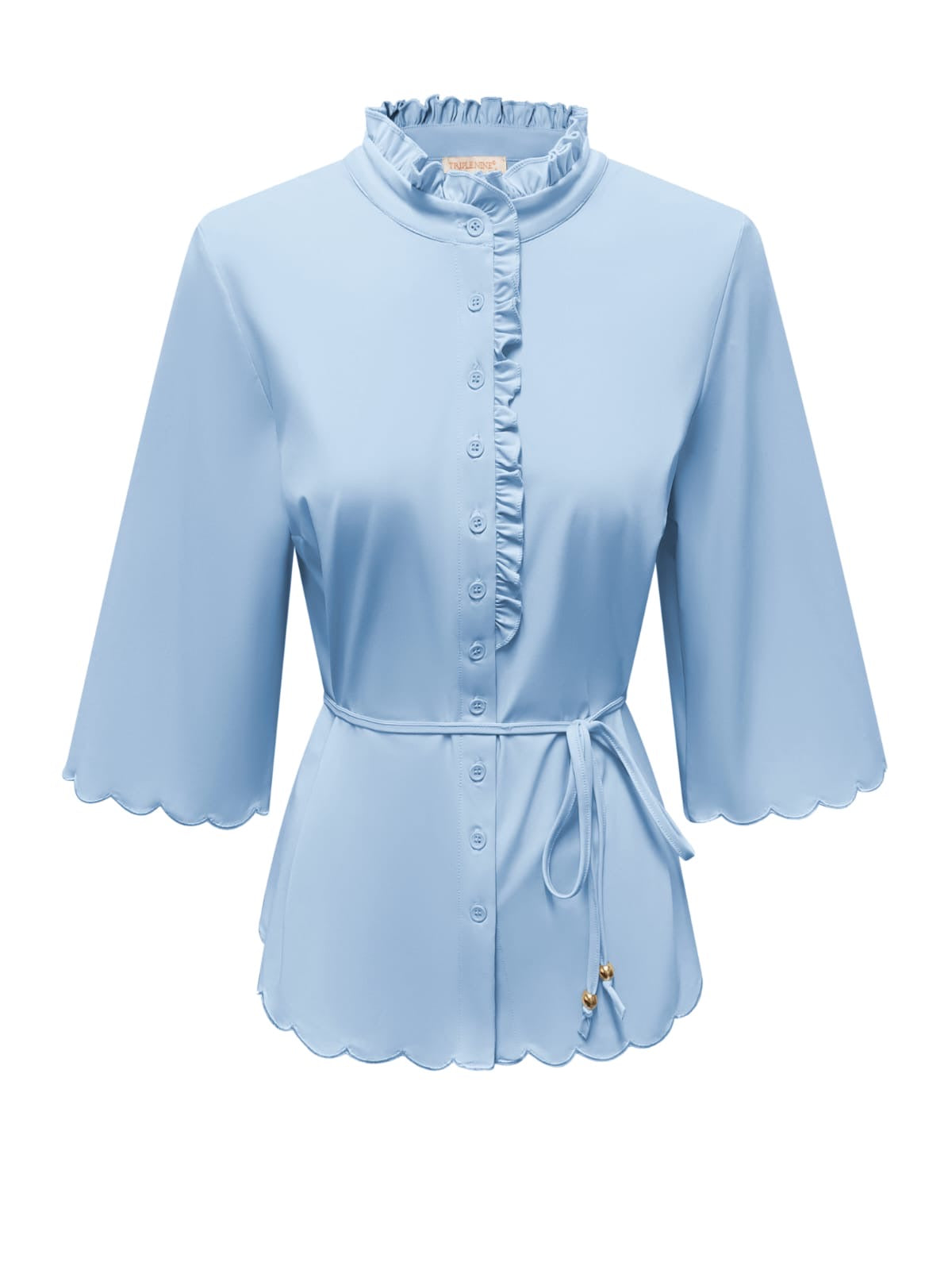 Triple Nine - Travel Blouse Chloé Lichtblauw - 5937 - Peet kleding