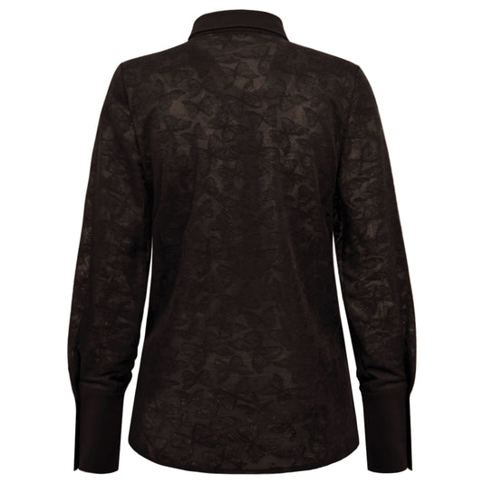 Triple Nine - Travel Blouse Butterfly Donkerbruin - 5920 - Peet kleding