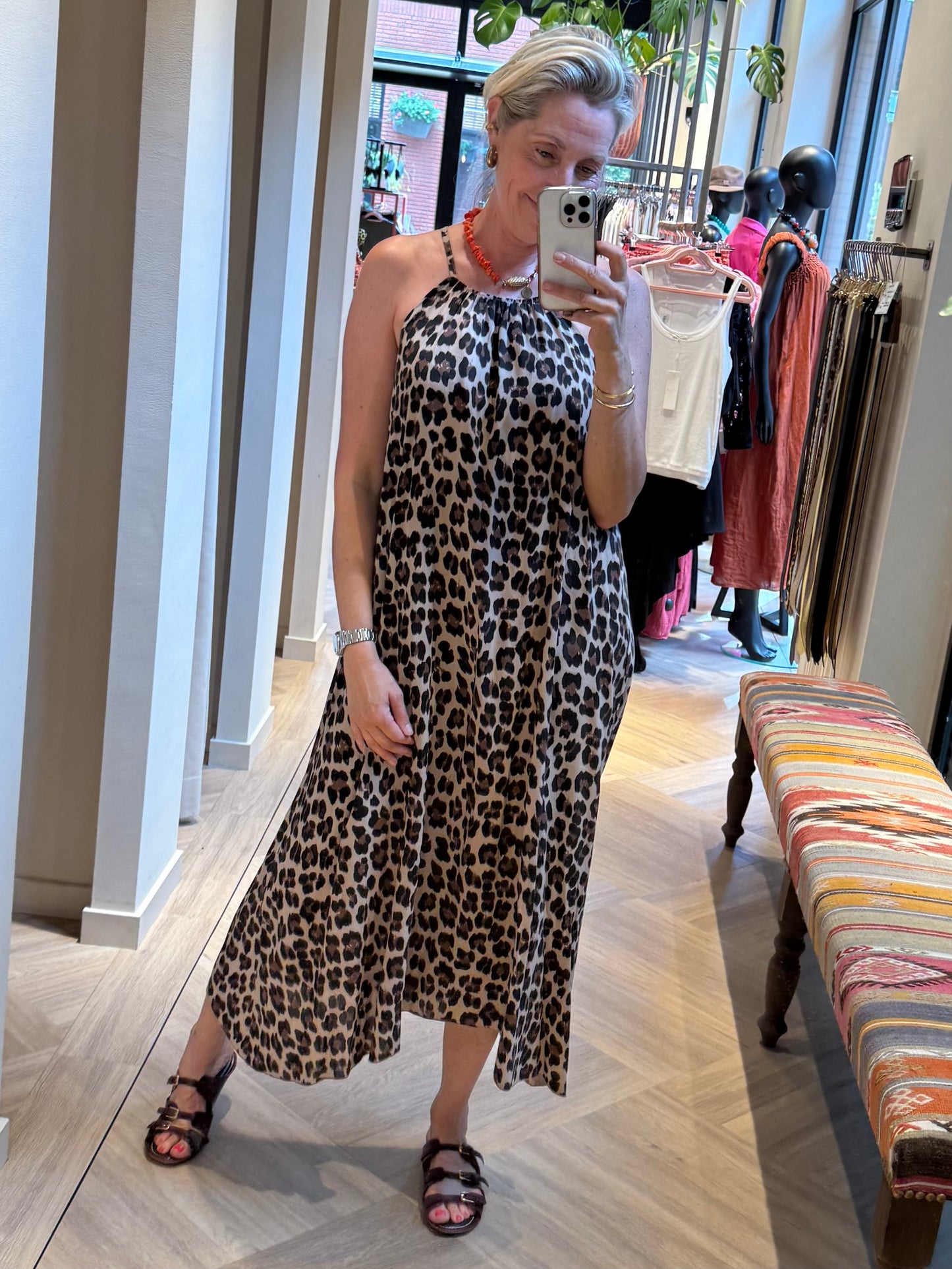 Jurk Marina Viscose Leopard