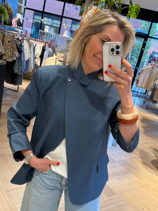 Ambika Blazer Igone Jeansblauw - Peet kleding