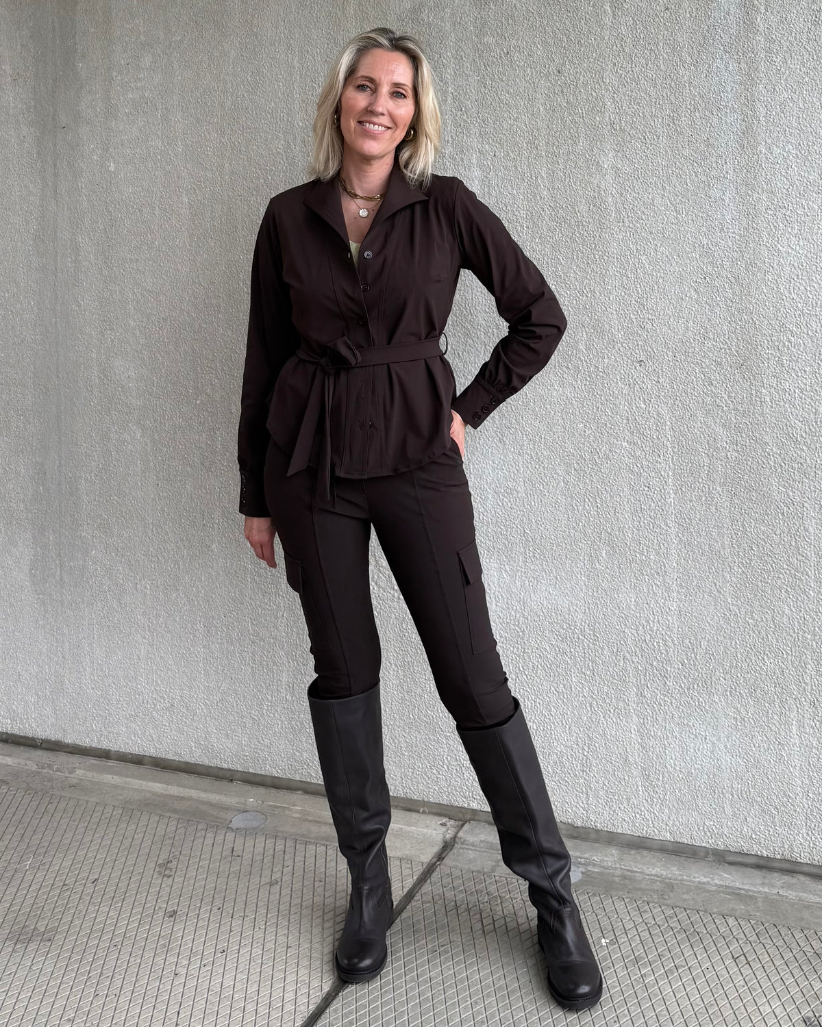 Triple Nine - Travel Broek Cargo Donkerbruin - 3001 - Peet kleding