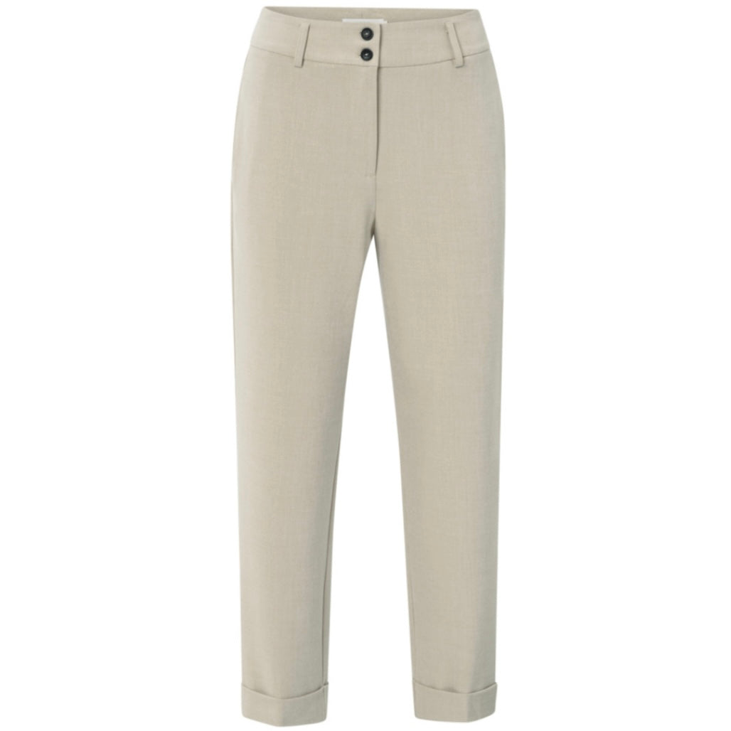 Yaya High Waist Broek Sand - Peet kleding