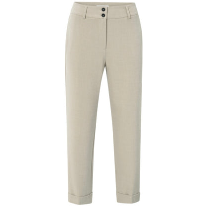 Yaya High Waist Broek Sand - Peet kleding
