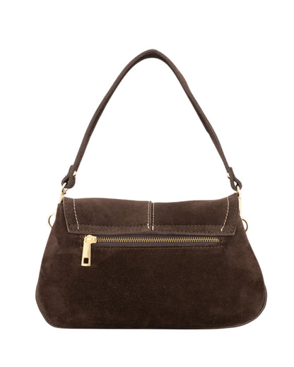 Tas Catania Suede Donkerbruin