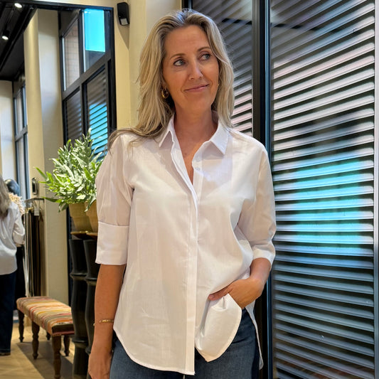 Basic Blouse Lisa Wit - Peet kleding