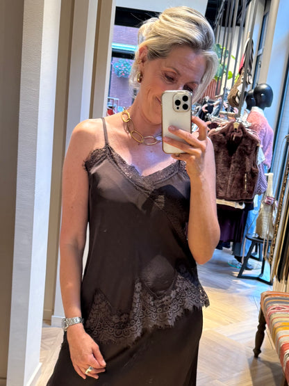 Top Didi Lace Donkerbruin - Peet kleding
