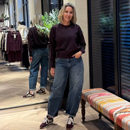 With Black Trui Margot Aubergine - Peet kleding