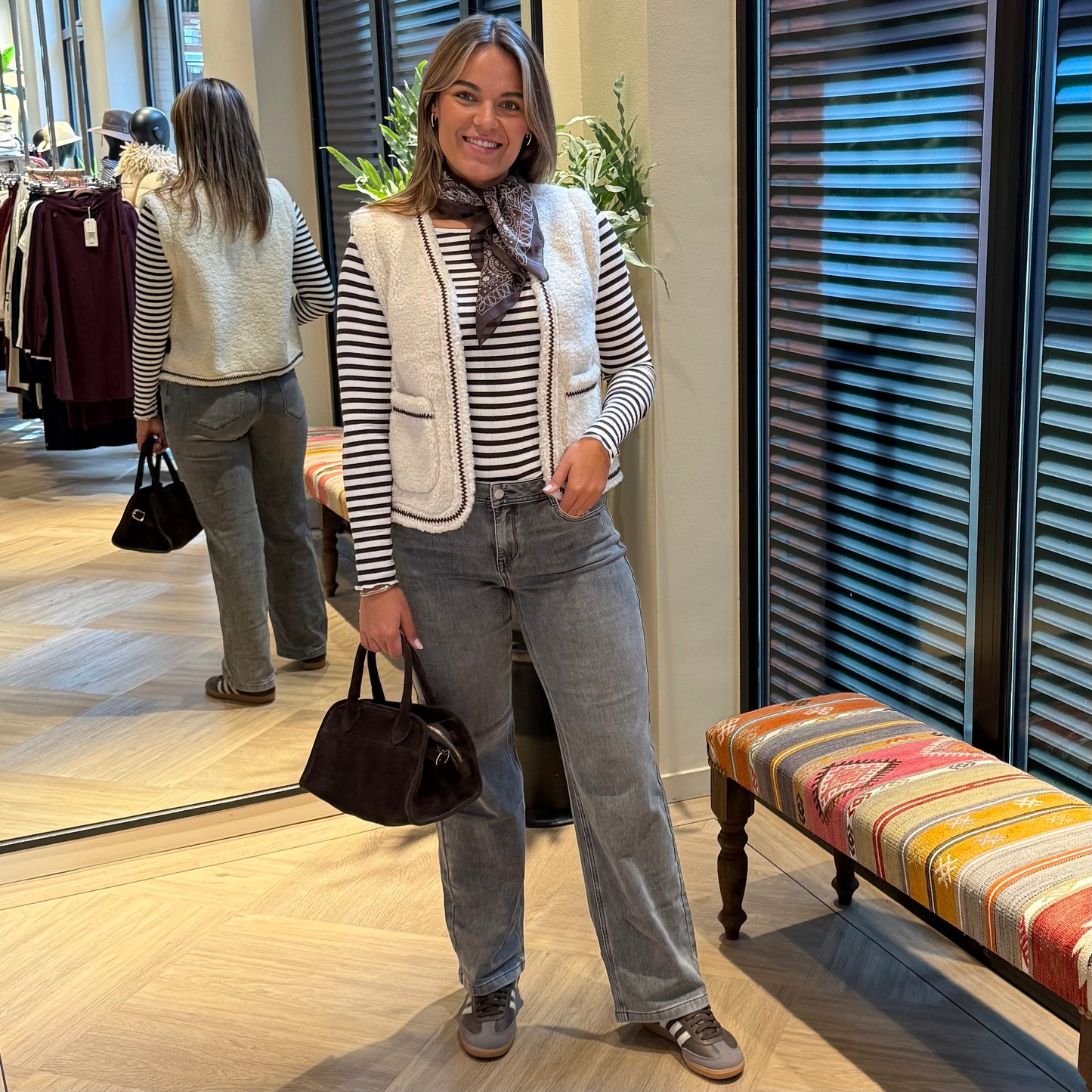 Red Button Jeans Colette Grijs - Peet kleding