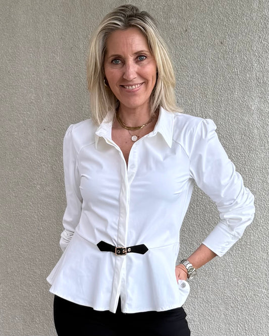 Triple Nine - Travel Blouse Simona Wit - 5950 - Peet kleding