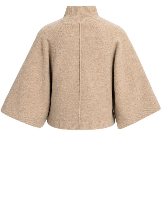 Yaya Trui Halve Mouw Beige Melange - Peet kleding