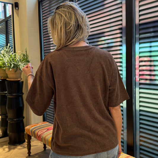 Azzurro Sweater Ziza Donkerbruin - Peet kleding